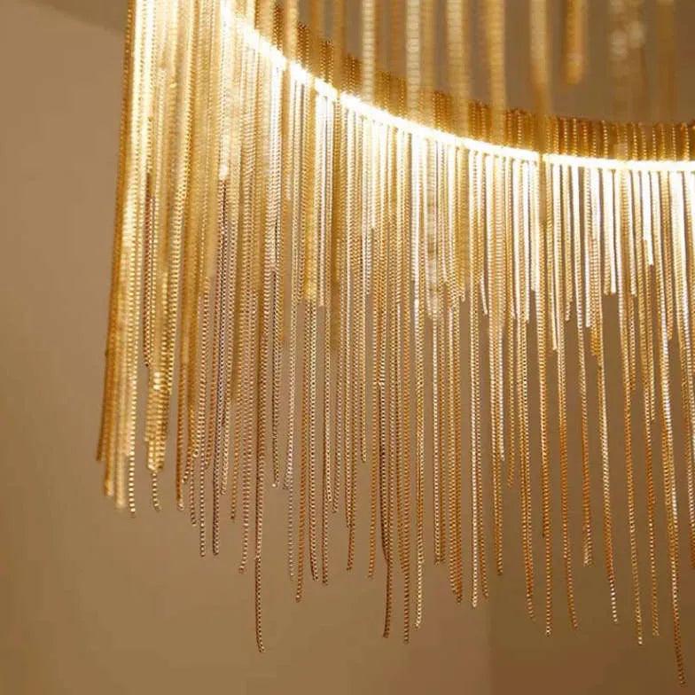 Ring-Shaped Tassel Modern Luxury Pendant Light Fixture | Rebooters - Rebooters