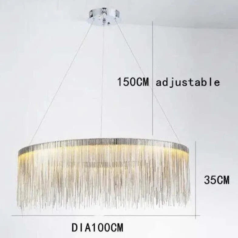 Ring-Shaped Tassel Modern Luxury Pendant Light Fixture | Rebooters - Rebooters