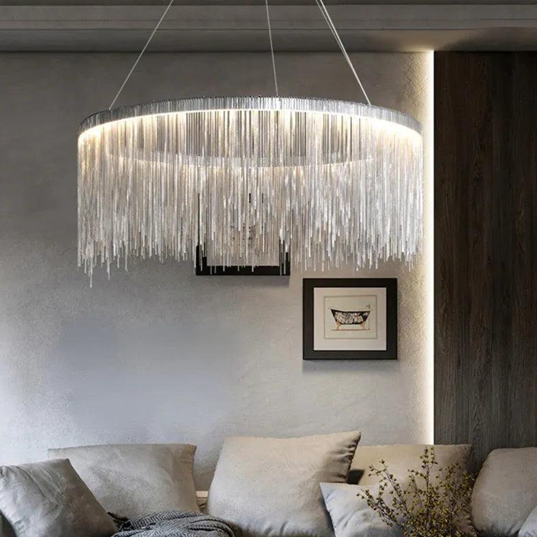 Ring-Shaped Tassel Modern Luxury Pendant Light Fixture | Rebooters - Rebooters