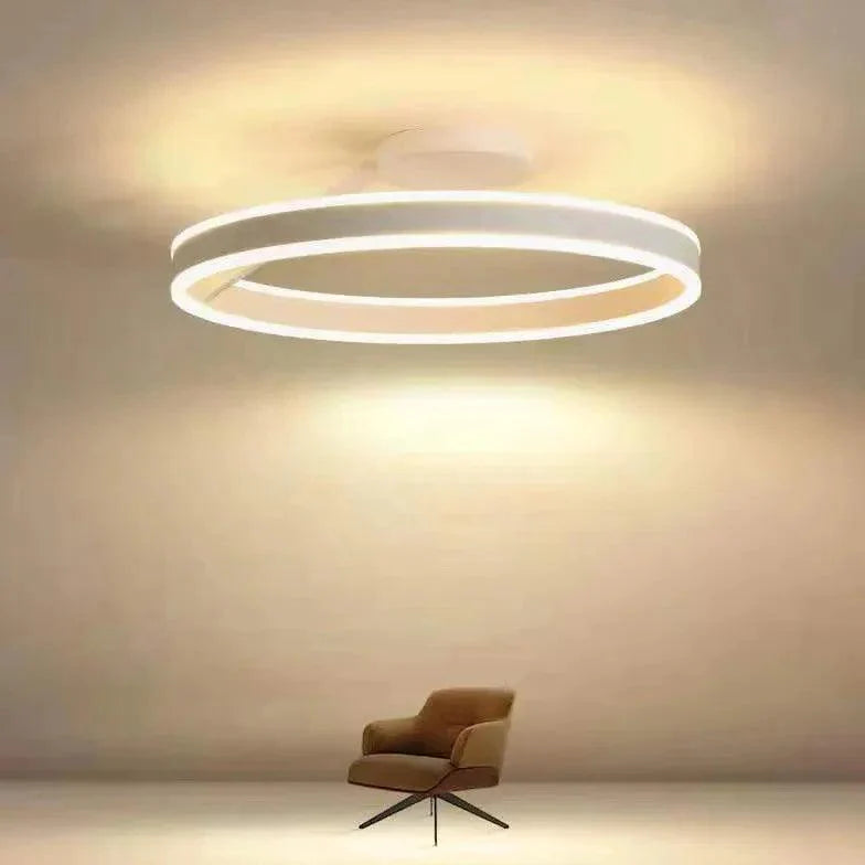 Black Round Minimalist LED Ceiling Light for Indoor Spaces - Rebooters