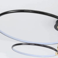 Multi-light Ring Modern Black LED Ceiling Light Fixture - Rebooters