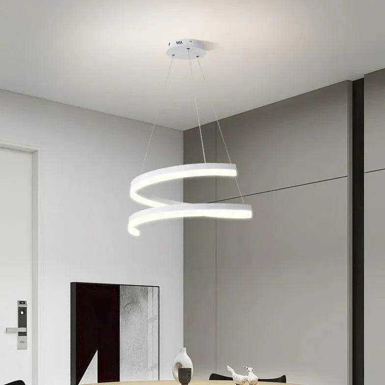 Office White Led Modern Chandelier for Elegant Spaces | Rebooters - Rebooters