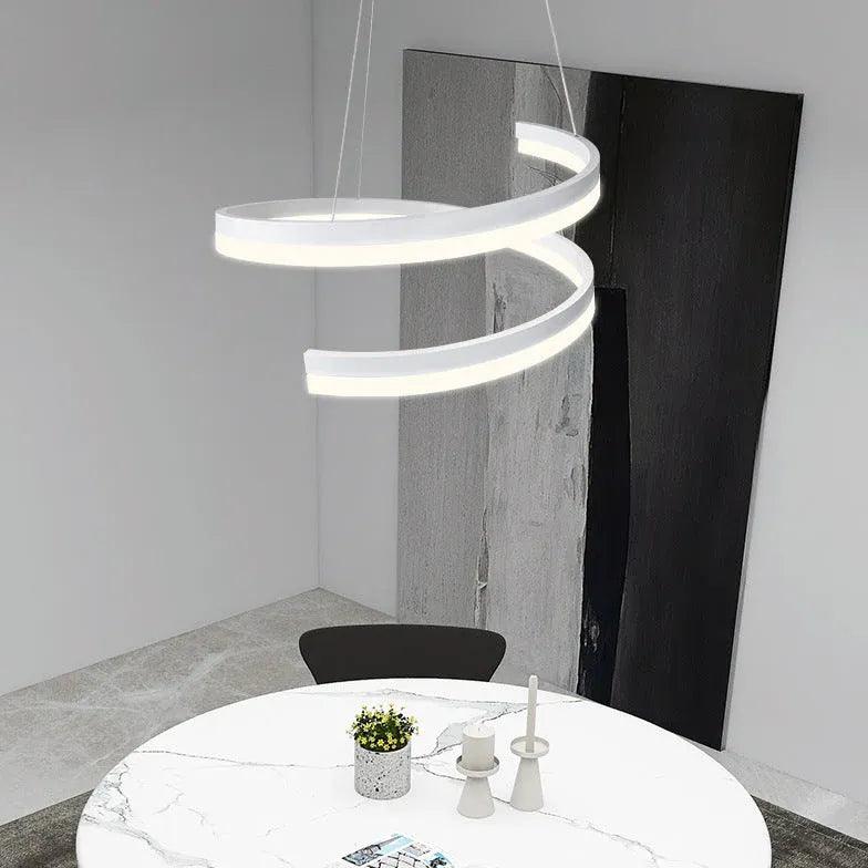 Office White Led Modern Chandelier for Elegant Spaces | Rebooters - Rebooters