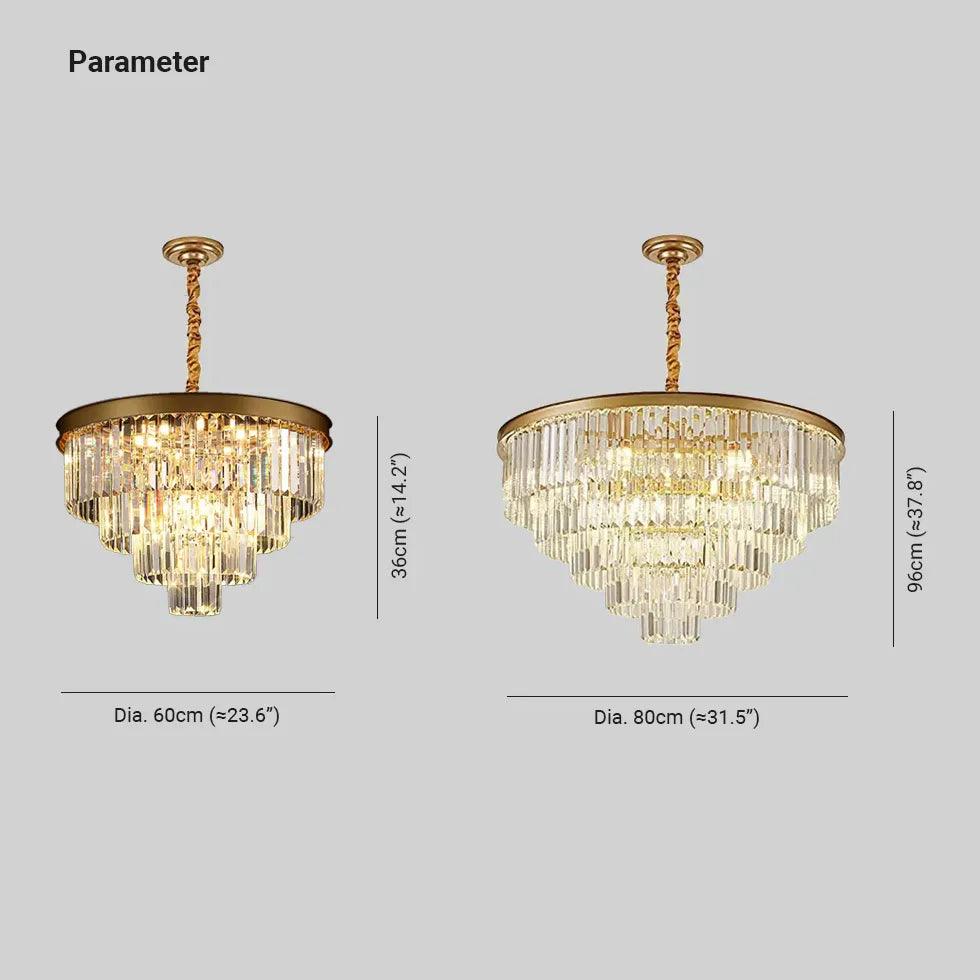 Multi-Layered Crystal Gold Branch Chandelier for Living Room | Rebooters - Rebooters