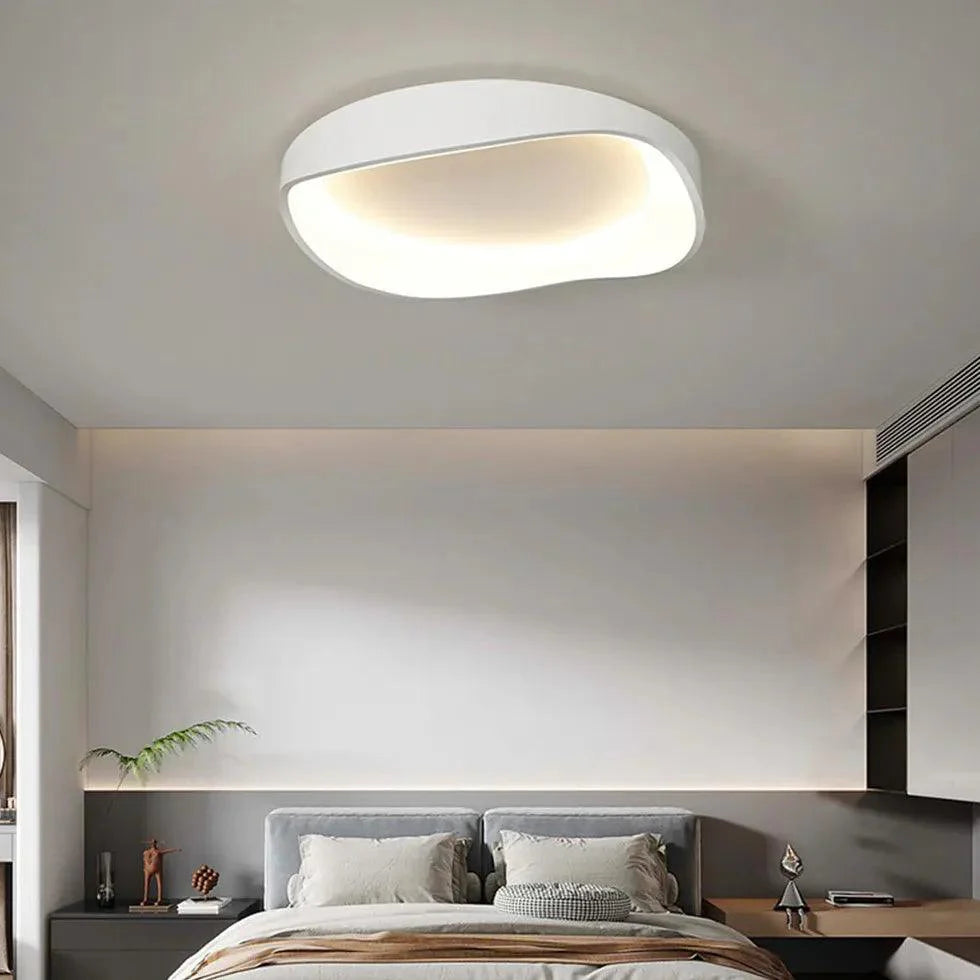 Streamlined Circular Design White LED Ceiling Light Fixture - Rebooters