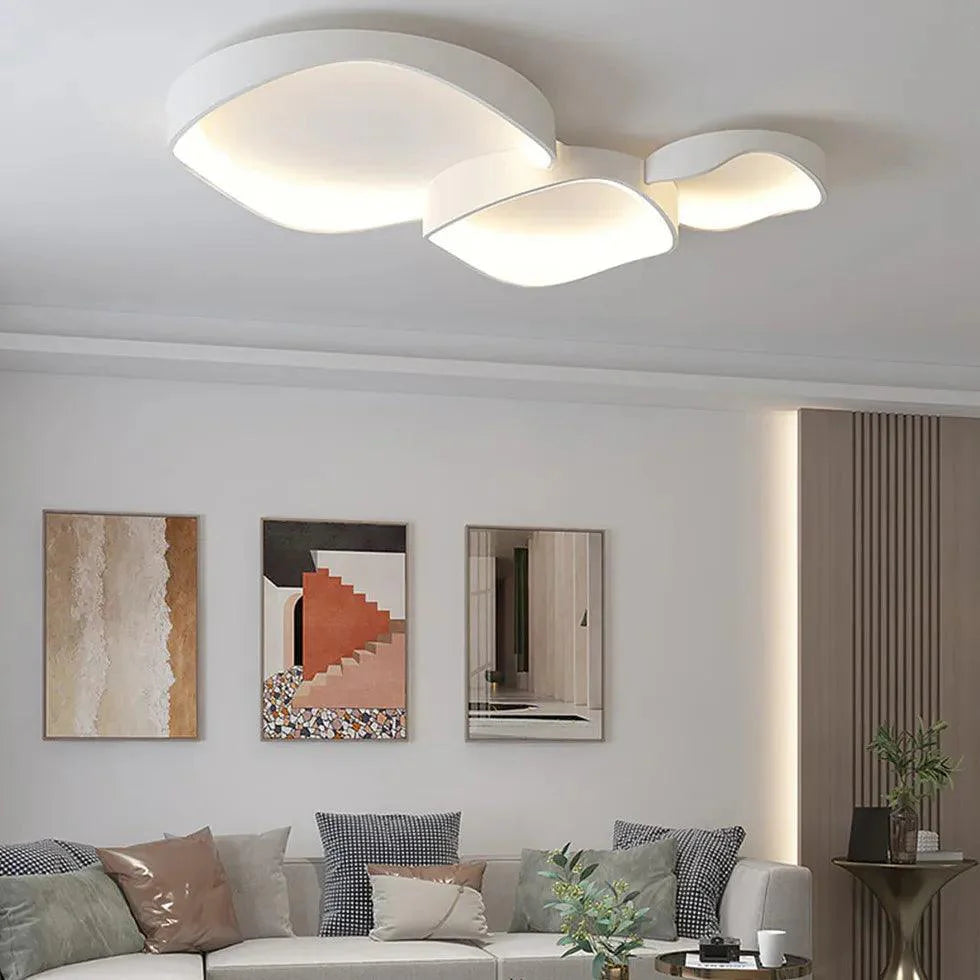 Streamlined Circular Design White LED Ceiling Light Fixture - Rebooters