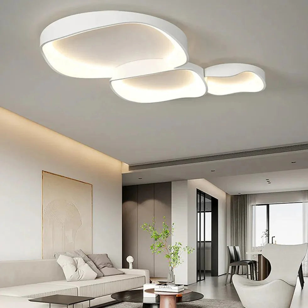 Streamlined Circular Design White LED Ceiling Light Fixture - Rebooters