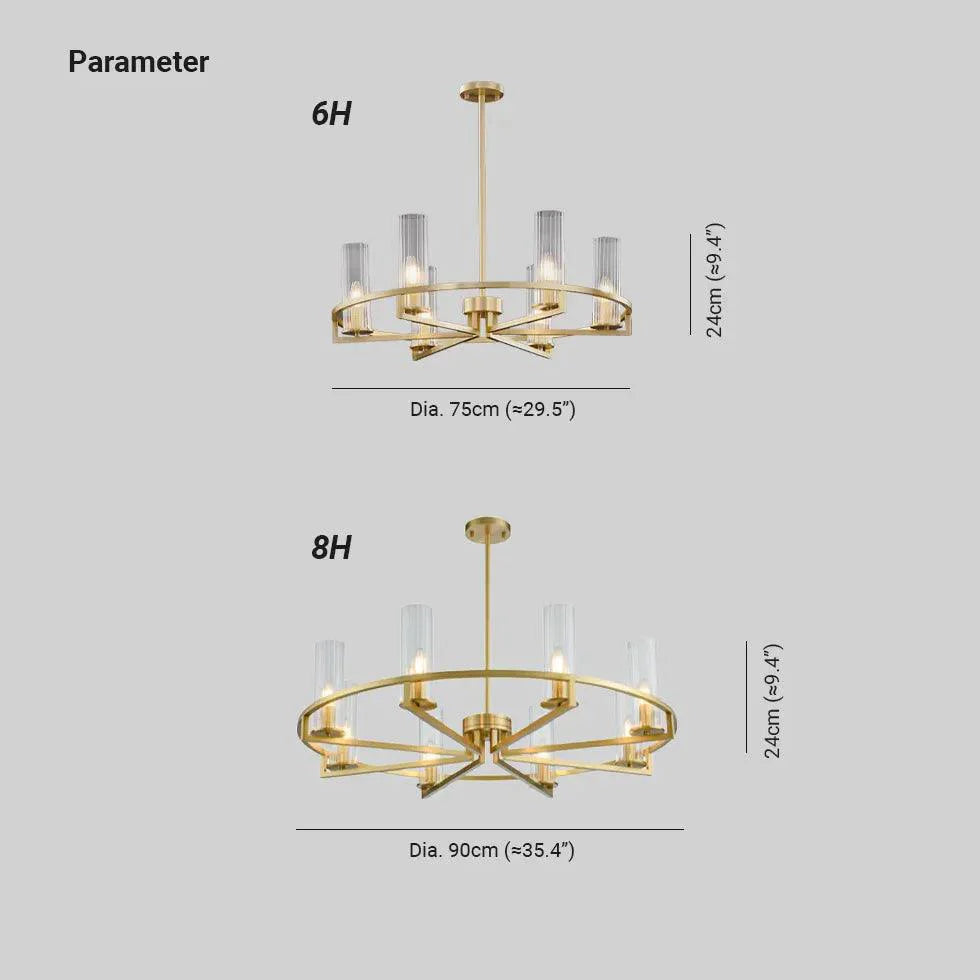 Ring-Frame Design Living Room Gold Chandelier Pendant Light | Rebooters - Rebooters