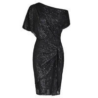 Womens Asymmetric Glitter Cocktail Dress with Sequins Shine - Rebooters -Women's Dresses
