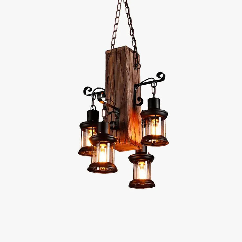 Shipwood Multi-Head Lantern Vintage Pendant Light Fixture | Rebooters - Rebooters