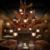 Multi-Layer Wooden Vintage Structure Chandelier for Homes | Rebooters - Rebooters