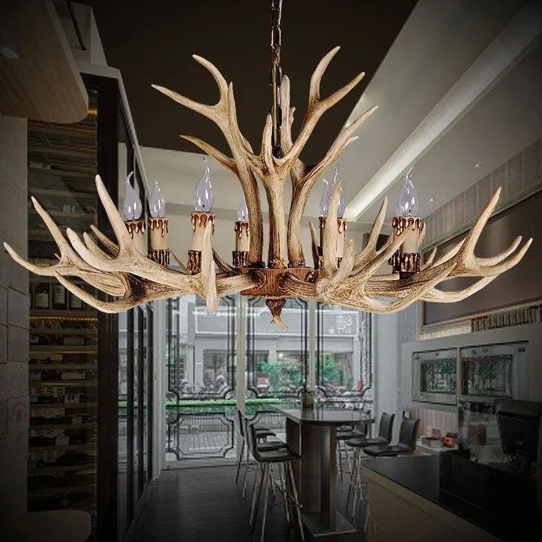 Rustic Style Antler LED Chandelier for Living Room Decor | Rebooters - Rebooters