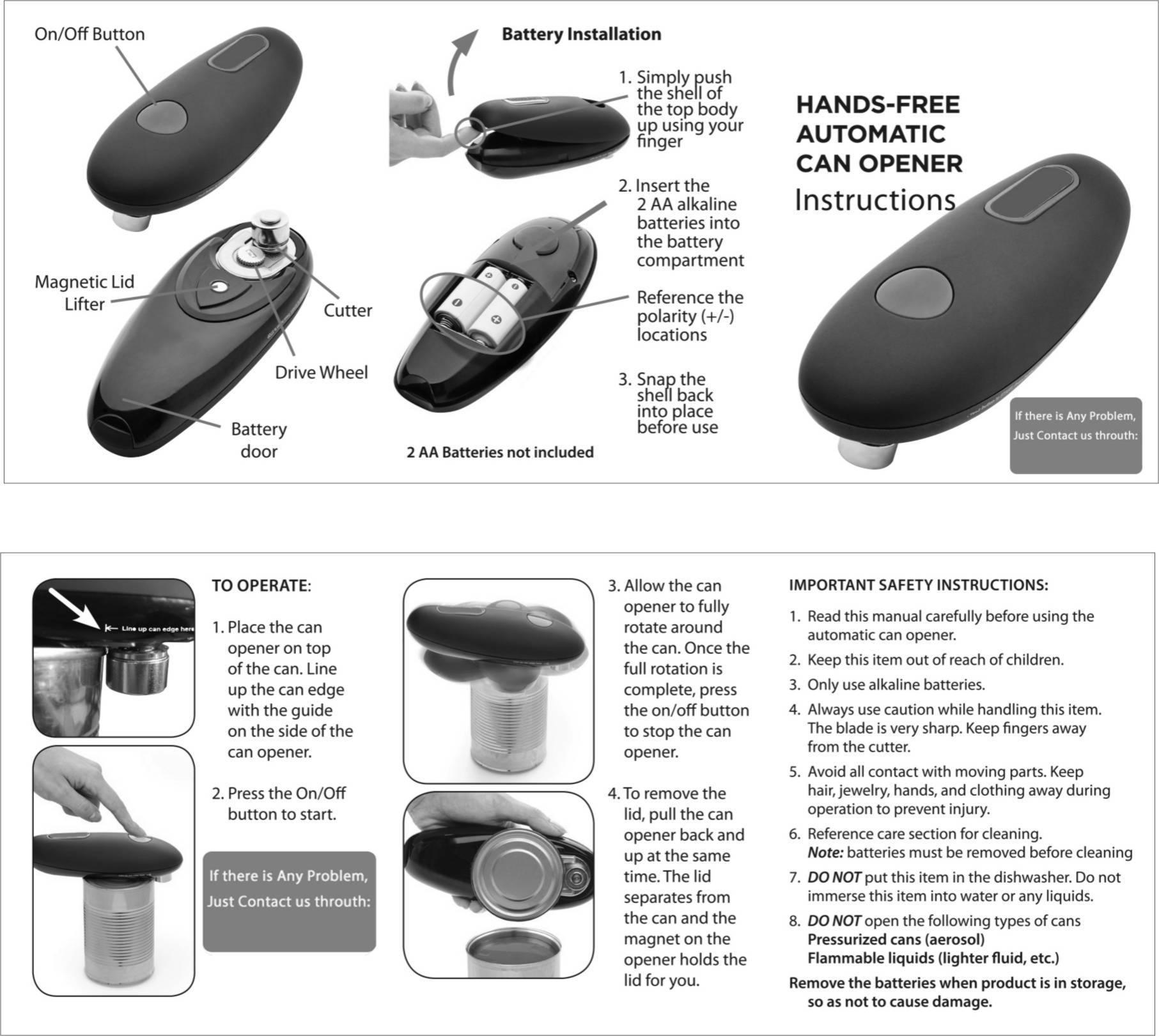 Electric Can Opener Automatic Jar Bottle Machine - Rebooters