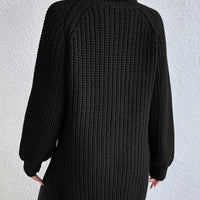 Womens Chic Black Knit Turtleneck Sweater for Cozy Style - Rebooters