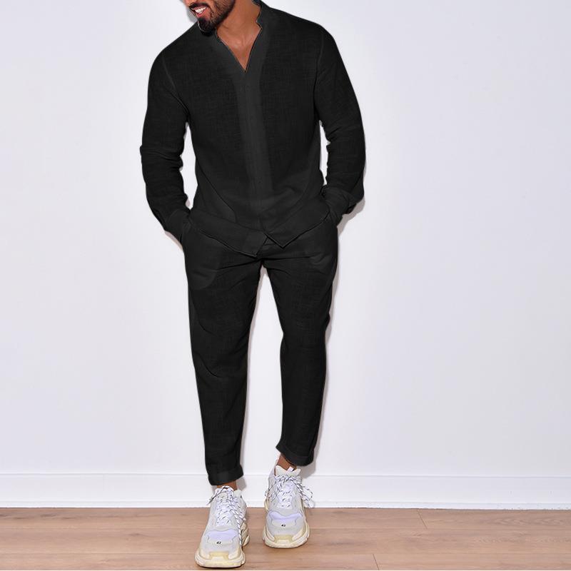 Lightweight Linen Men’s Shirt and Pants Set for Warm Weather Rebooters mens 2 piece set