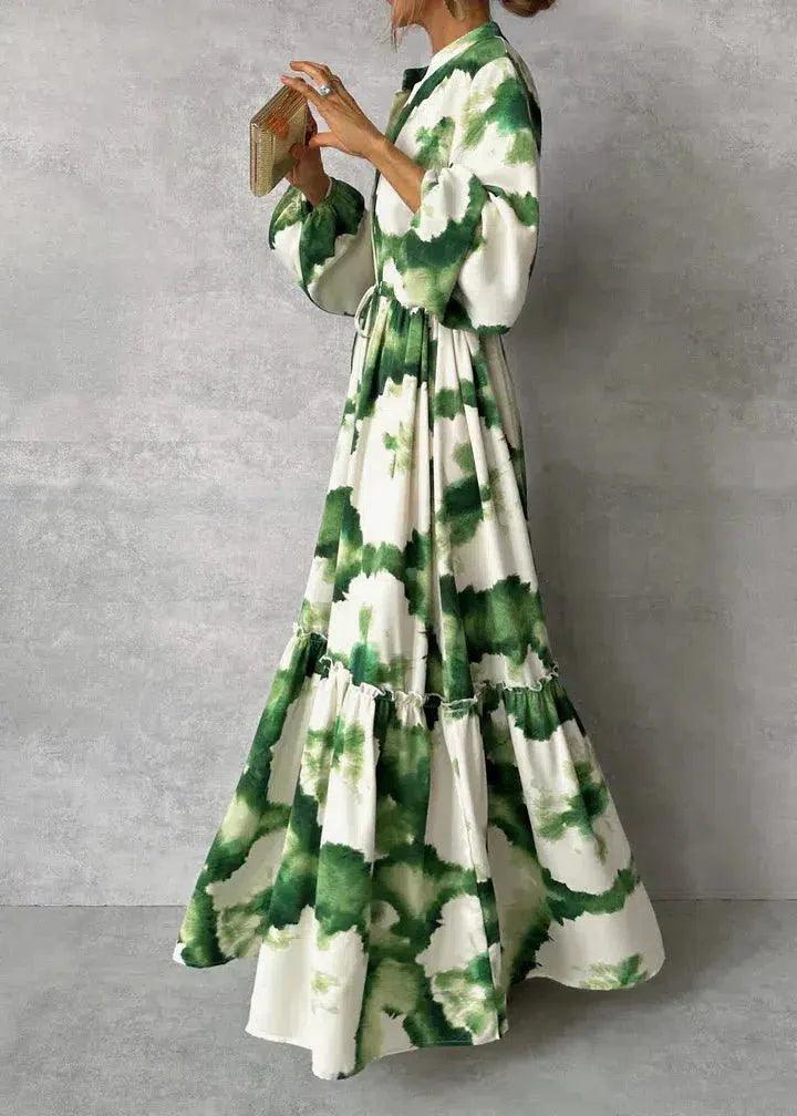 Womens Boho Tie-Dye Maxi Dress for Casual Elegance - Rebooters -Women's Dresses