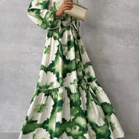 Womens Boho Tie-Dye Maxi Dress for Casual Elegance - Rebooters -Women's Dresses