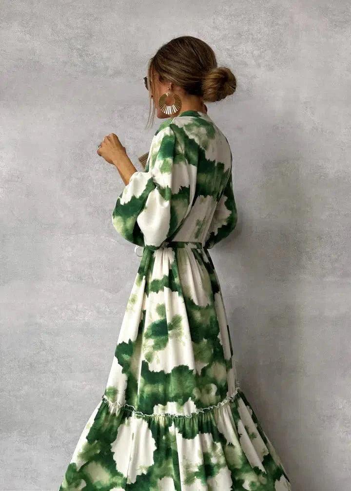 Womens Boho Tie-Dye Maxi Dress for Casual Elegance - Rebooters -Women's Dresses