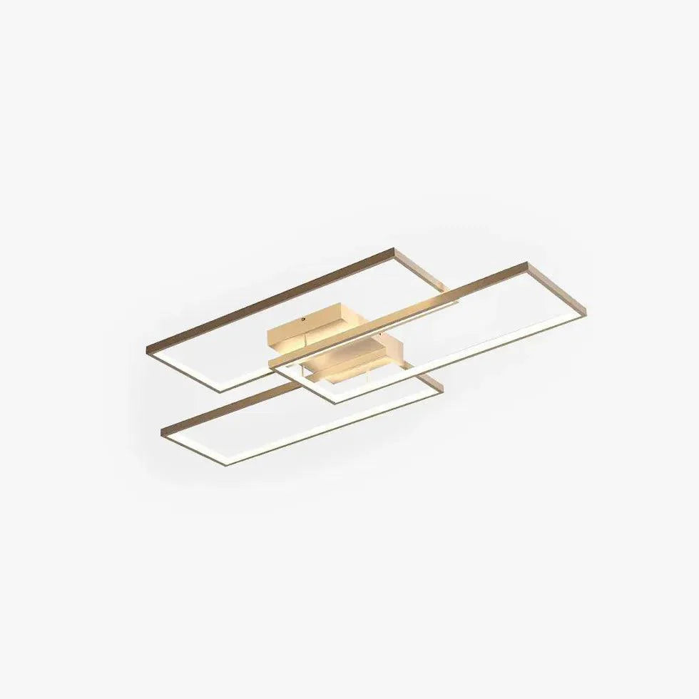 Rectangular Geometric Black LED Ceiling Light for Home Use - Rebooters