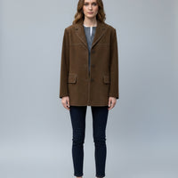 Chic Women's Brown Suede Jacket - Timeless Leather Elegance Rebooters Maxi Women's Dresses