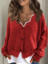 Womens Chic Knit Button-Up Cardigan for Stylish Comfort - Rebooters