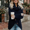Womens Chic Button-Up Knit Wrap Sweater for Stylish Comfort - Rebooters
