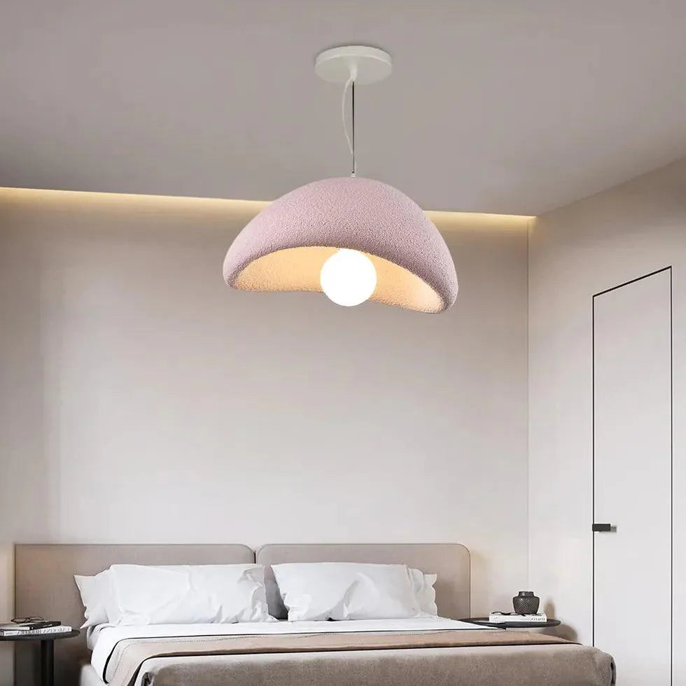 Polystyrene Modern Pink Bedroom Pendant Light Fixture - Rebooters