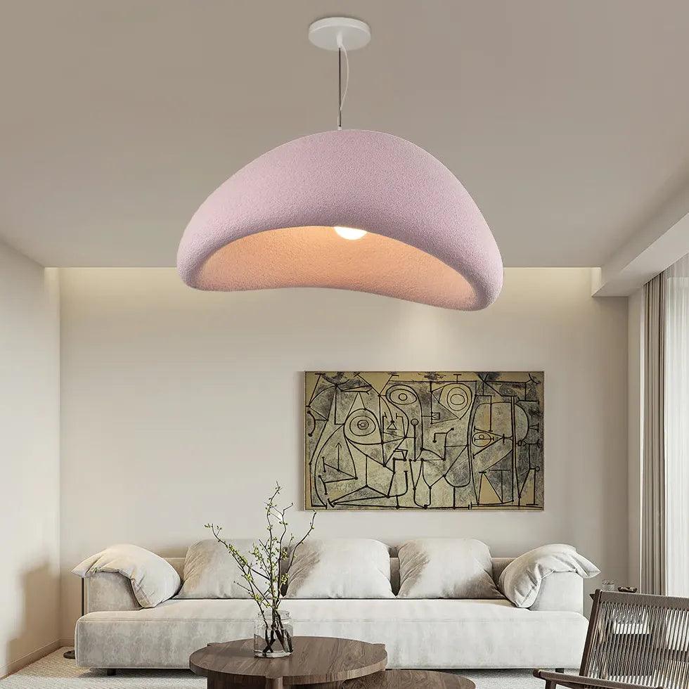 Polystyrene Modern Pink Bedroom Pendant Light Fixture - Rebooters