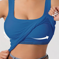 Ribbed Crop Tank Top With Built-In Support For Women Rebooters Womens Shirts