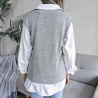 Womens Cozy Cable Knit Sweater Vest for Effortless Style - Rebooters
