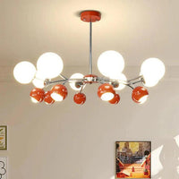 Two Tone Multi-Ball Radial Chandelier for Stylish Spaces | Rebooters - Rebooters