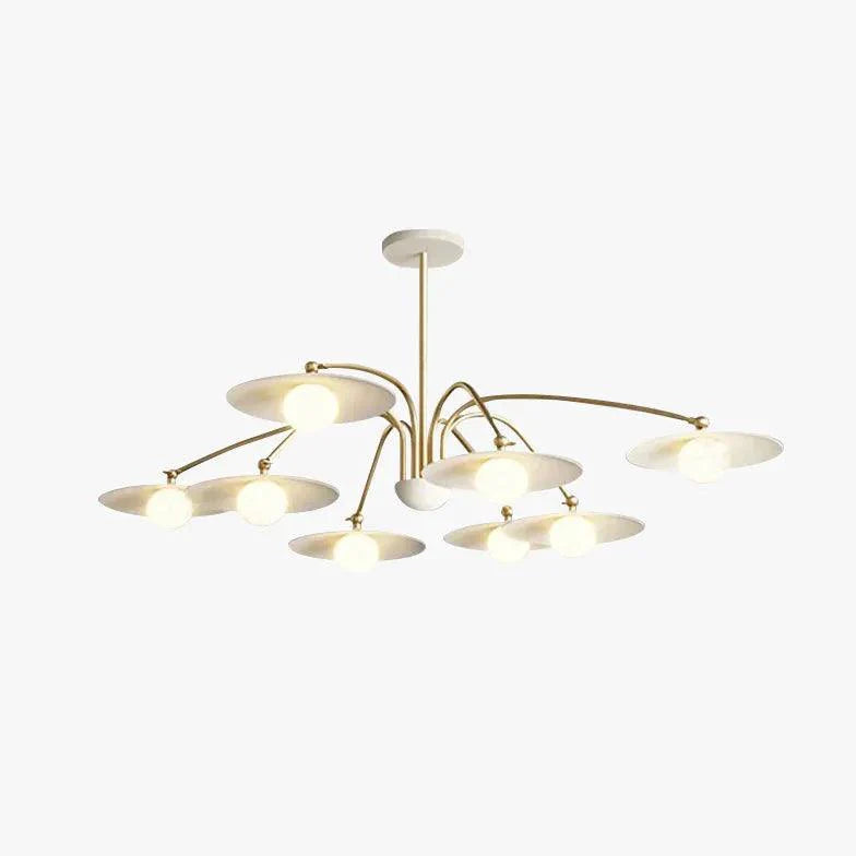 Disc-Shaped Multi-Head Lampshade Branch Chandelier Decor | Rebooters - Rebooters