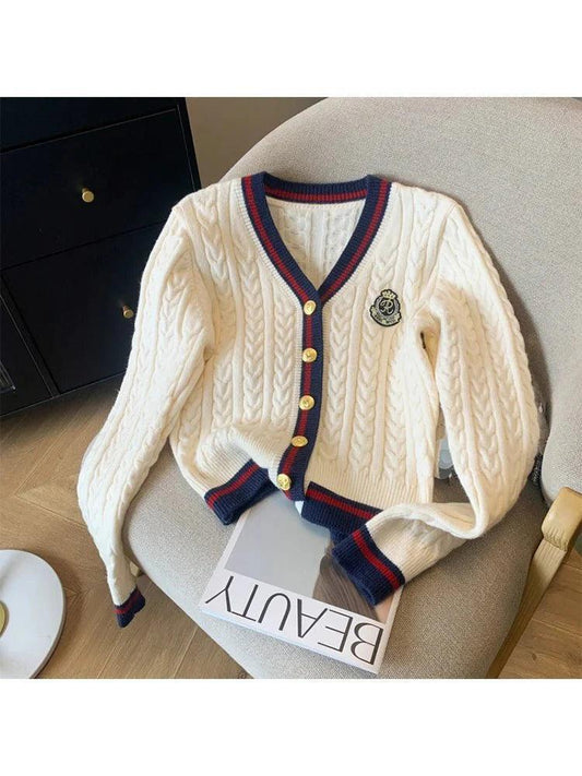 Womens Chic Vintage-Inspired Cardigan Sweater for Elegance - Rebooters