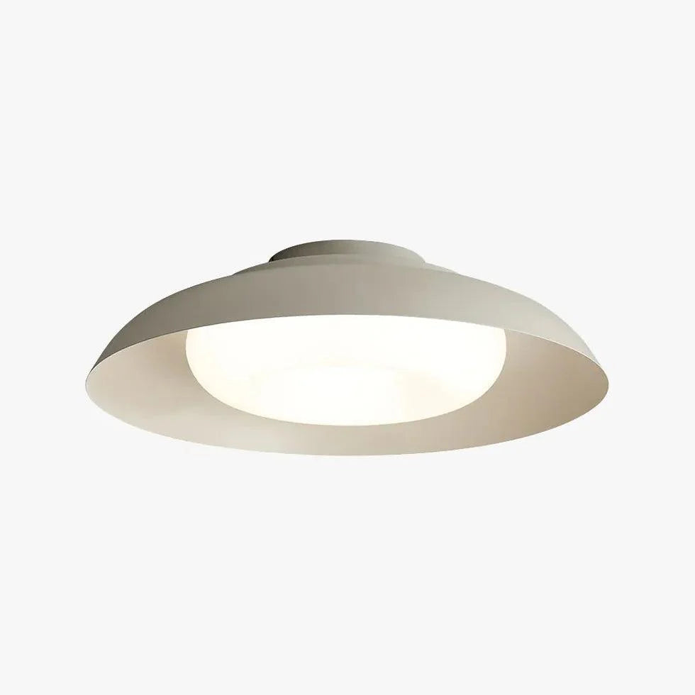 White Disc-shaped Bedroom Recessed Ceiling Light Fixture - Rebooters