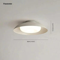 White Disc-shaped Bedroom Recessed Ceiling Light Fixture - Rebooters
