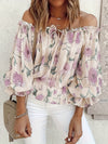 Off-Shoulder Floral Blouse for Women with Balloon Sleeves - Rebooters