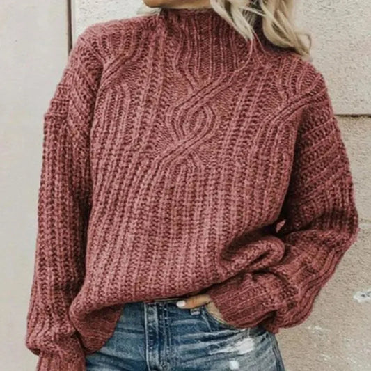 Womens Cozy Oversized Black Knit Sweater for Effortless Style - Rebooters