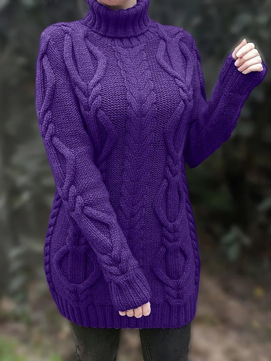 Womens Cozy Chunky Cable Knit Sweater for Ultimate Comfort - Rebooters