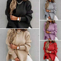 Womens Cozy Chunky Knit Sweater in Vibrant Red Style - Rebooters