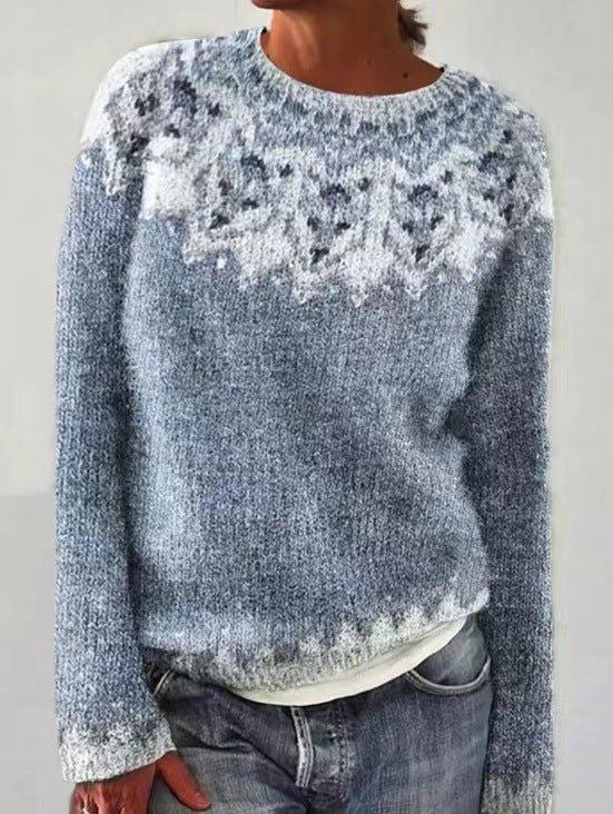 Womens Charming Fair Knit Pullover Cozy Winter Sweater - Rebooters