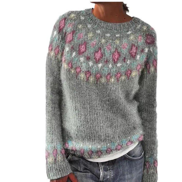 Womens Charming Fair Knit Pullover Cozy Winter Sweater - Rebooters