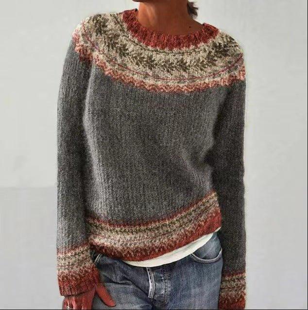 Womens Charming Fair Knit Pullover Cozy Winter Sweater - Rebooters