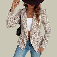 Womens Timeless Tweed Blazer for Effortless Elegance - Rebooters