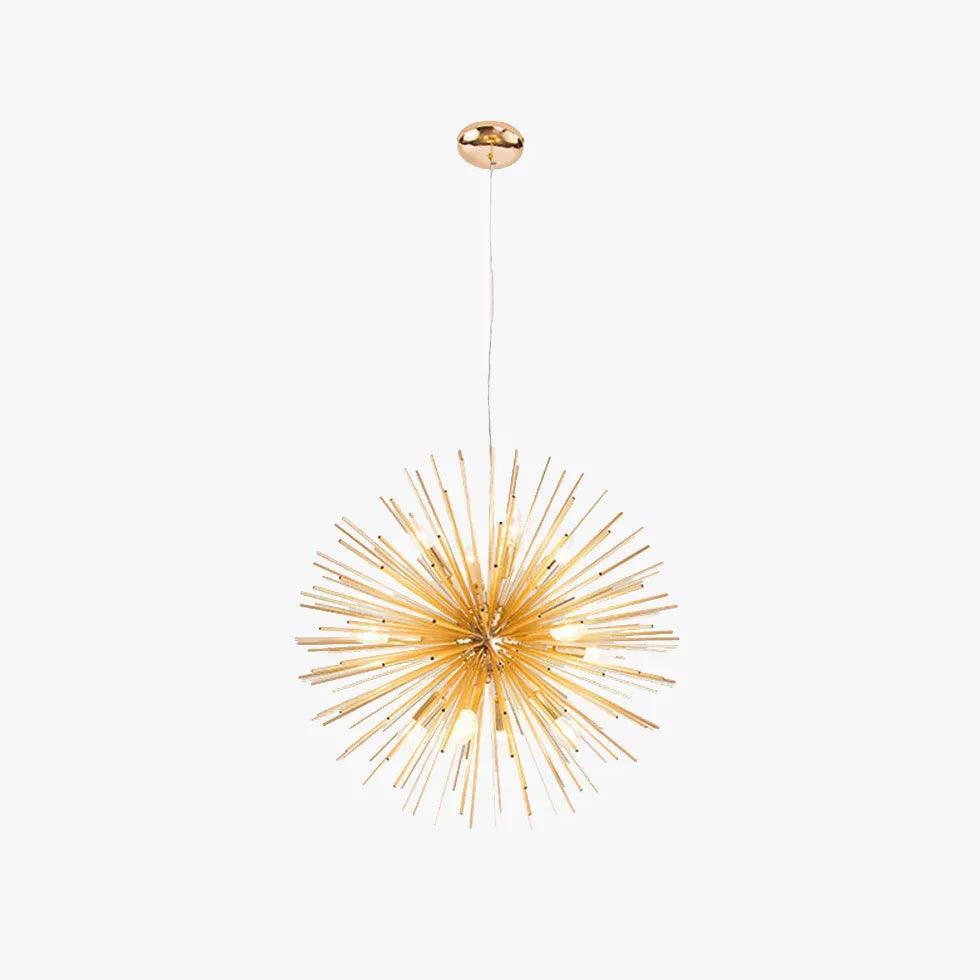 Star-Shaped Long Needle Gold Modern Chandelier for Home | Rebooters - Rebooters