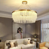 Crystal Tassel Gold Ring Pendant Chandelier for Indoor Use | Rebooters - Rebooters