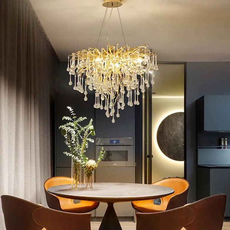 Branch-Shaped Crystal Luxury Living Room Pendant Light | Rebooters - Rebooters