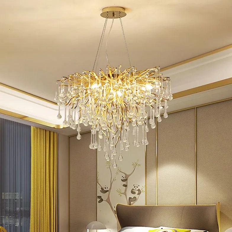 Branch-Shaped Crystal Luxury Living Room Pendant Light | Rebooters - Rebooters