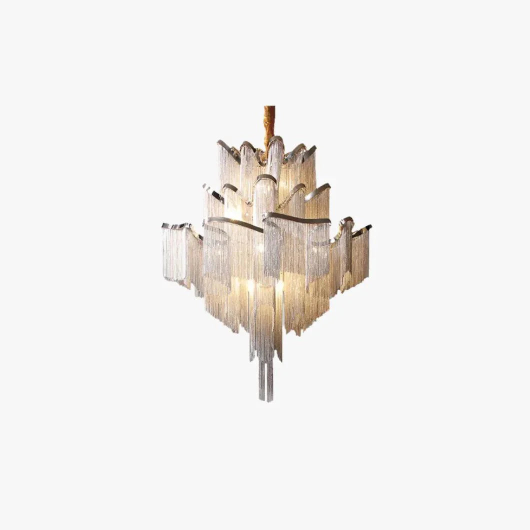 Silver Tassel Style Modern Luxury Pendant Light Chandelier | Rebooters - Rebooters