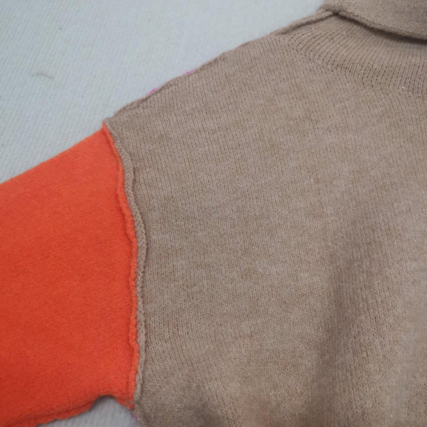 Womens Chic Colorblock Turtleneck Knit Sweater for Style - Rebooters