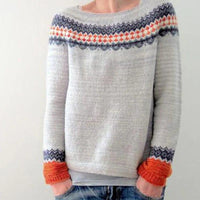 Womens Vibrant Fair Patterned Sweater for Cozy Style - Rebooters